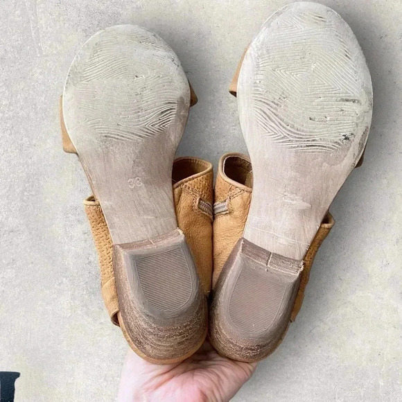 Miz Mooz Women's Cheerful Leather Buckle Sandals Size 8 Brown - Picture 5 of 6